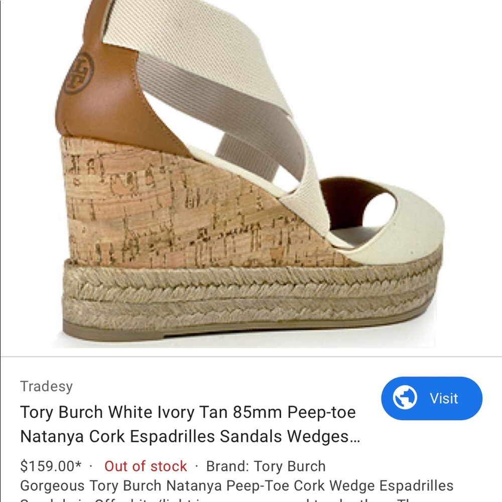 Tory Burch Natalya Cork Wedges